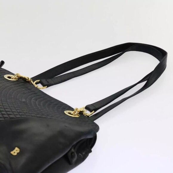 BALLY Shoulder Bag Leather Black Auth - Picture 5 of 15